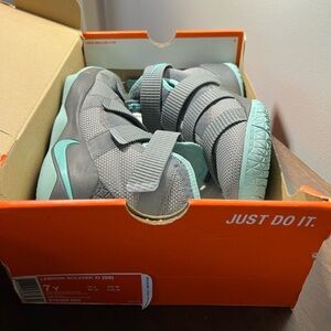 Nike Kids' Gray and Teal Sneakers